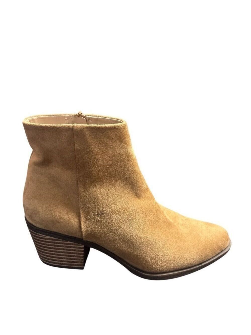 BP Wallis Women's Tan Western Ankle Boots Faux Suede Booties NWOT Size 7.5 & 5.5